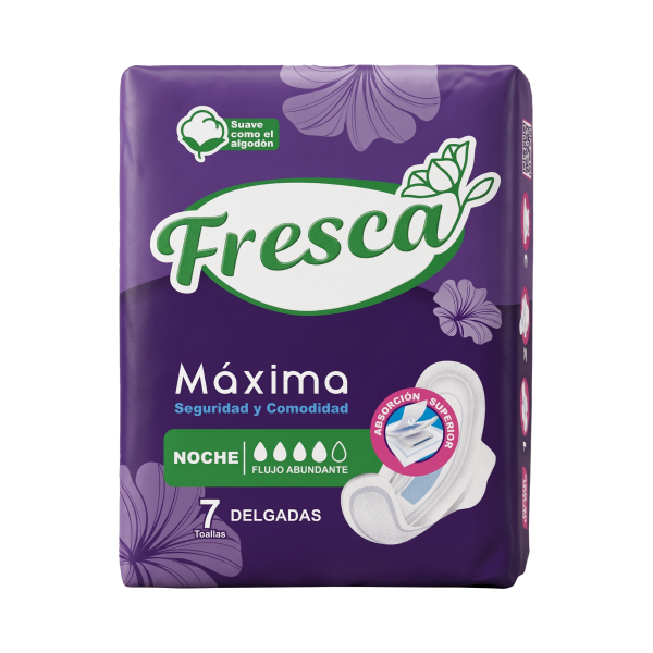 Fresca Toallas Sanitarias Delgada Noche 7 und 1x48