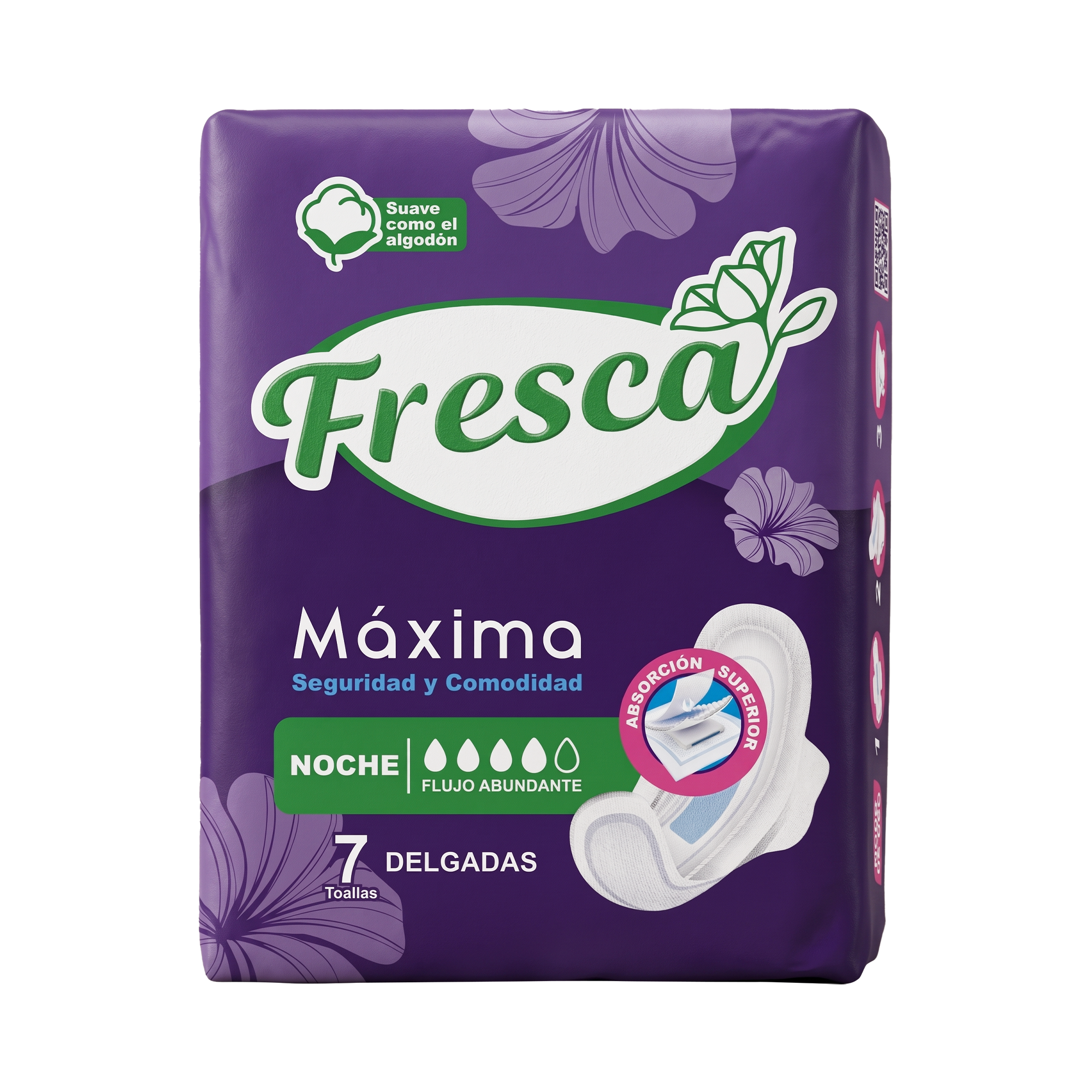 Fresca Toallas Sanitarias Delgada Noche 7 und 1x48
