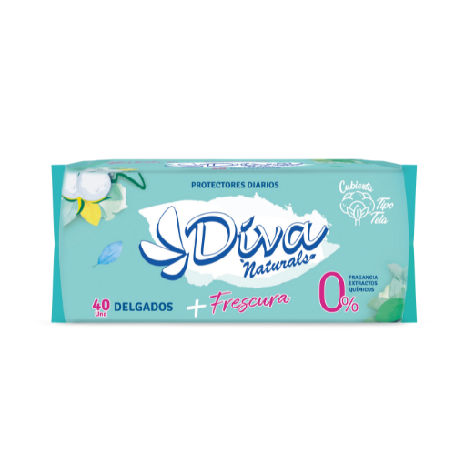 Protectores Diva Naturals 40 unidades 1x24